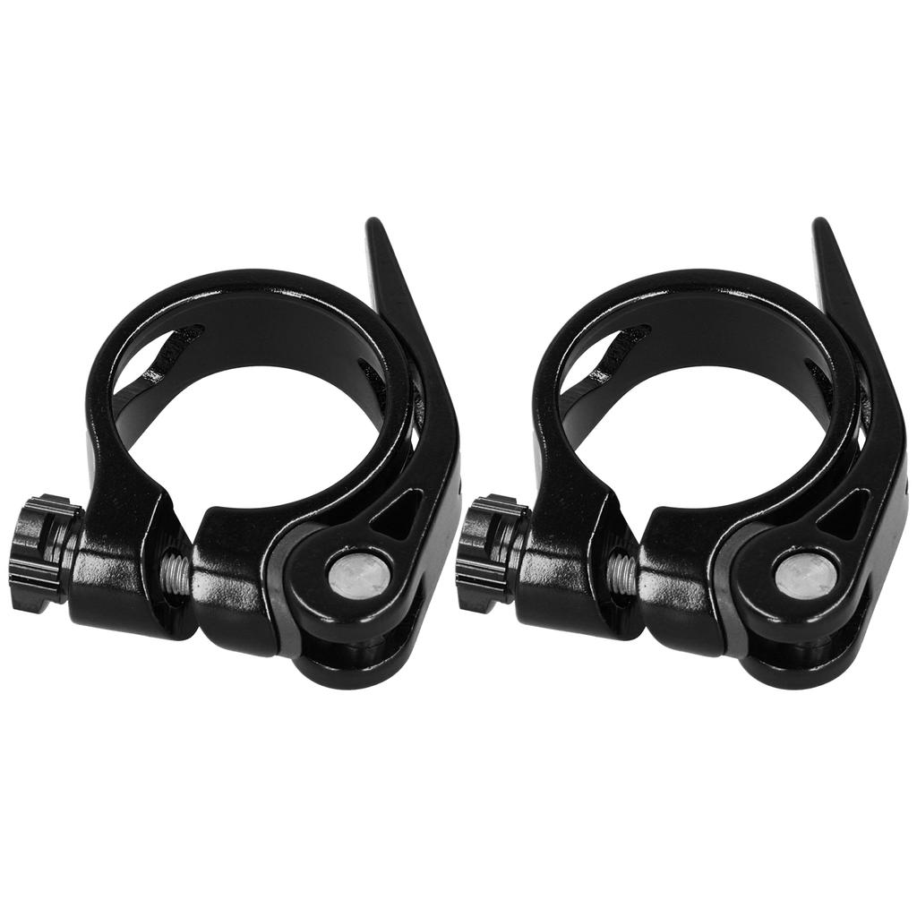 2Pcs 34.9MM Mountain Road Bike Quick Release Seat Post Clamp Tube Clip Accessory
