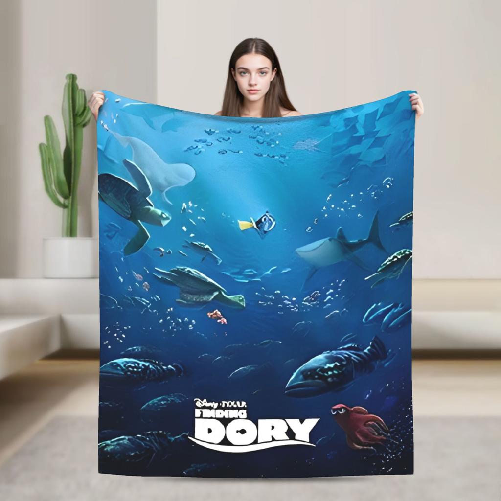 Weiche Decke Picknick Findet Nemo Zeichentrickfilm Meereswelt Überwurfdecke Flanell Tagesdecke Für Heimdekoration Muster Sofa Bettbezug