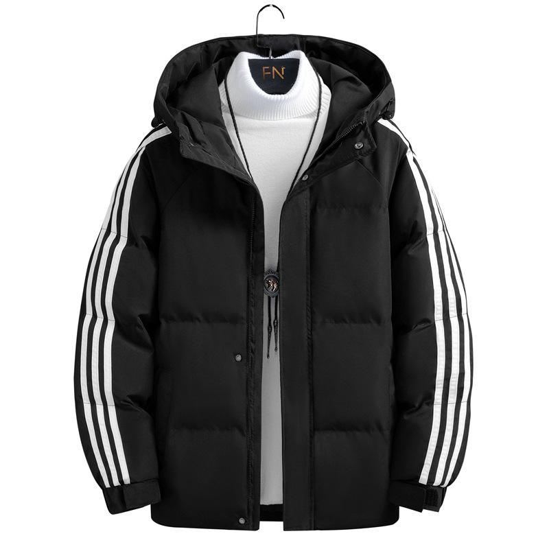 Hooded Padded Jacket, Men's Winter New Casual Thickened Warm Top, Loose Padded Jacket, Plus-size Versatile Trendy Jacket, Cotton Jacket