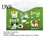 Foldable Paper Storage Leather Tissue Box Cover with Cartoon Puppies Pattern, Desktop Organizer, Napkin Holder Home Solution Case, Facial Organizer