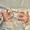 2pcs Set Household Brandy Beer Cups Transparent Cocktail Glass 340ml Creative Crystal Whiskey Glass Foreign Wine Cup Set Party