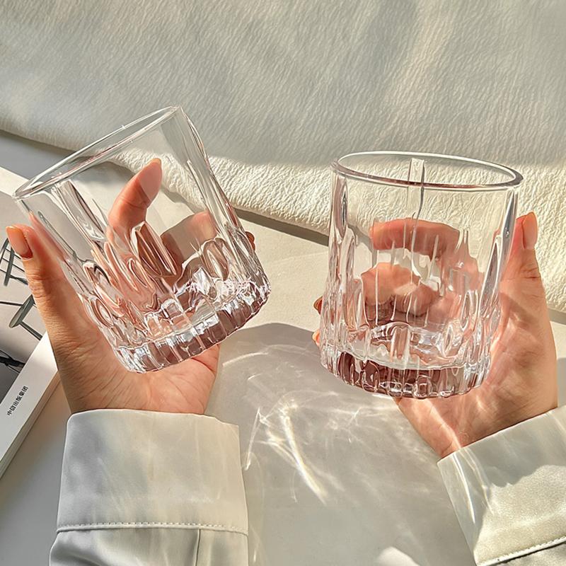 340ml Whisky Glass Cocktail Cups Wine Glass Creative Drinking Glasses Wedding Gifts Household Party Transparent Modern Drinkware