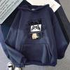 Cartoon Cat Hoodies for Women Is An Abstract Work Machine Mans Sweatshirt Long Sleeved Leisure Outdoor Popular Clothes