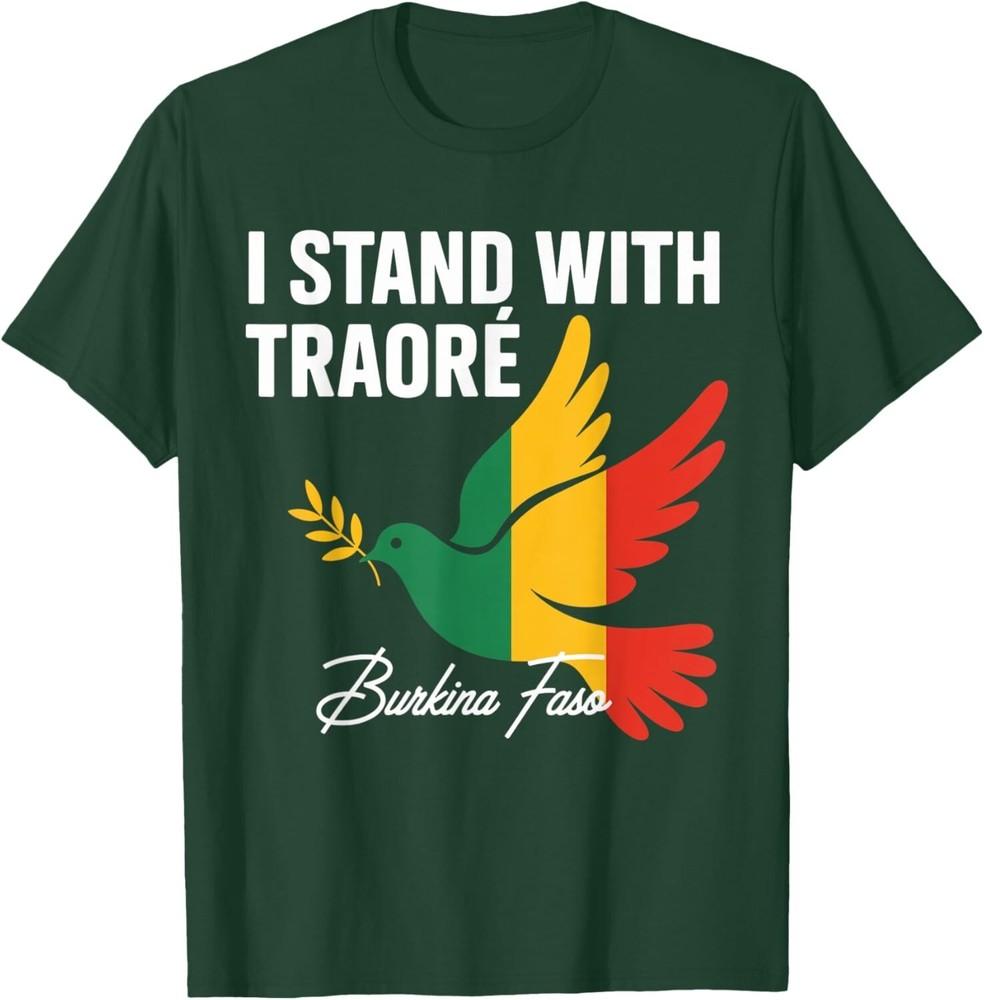 

I Stand With Burkina Faso-Ibrahim Traoré Retro Bird Pan-African Fan Tee T-Shirt 3XL