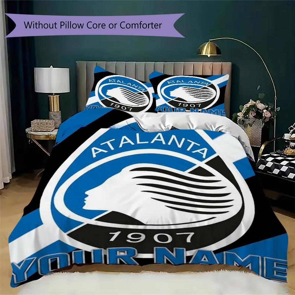 Custom Name Atalanta BC Pattern Bedding uilt Set uilt Cover Pillowcase Home Decoration Birthday Gift (1*duvet cover+2*pillowcase without core)