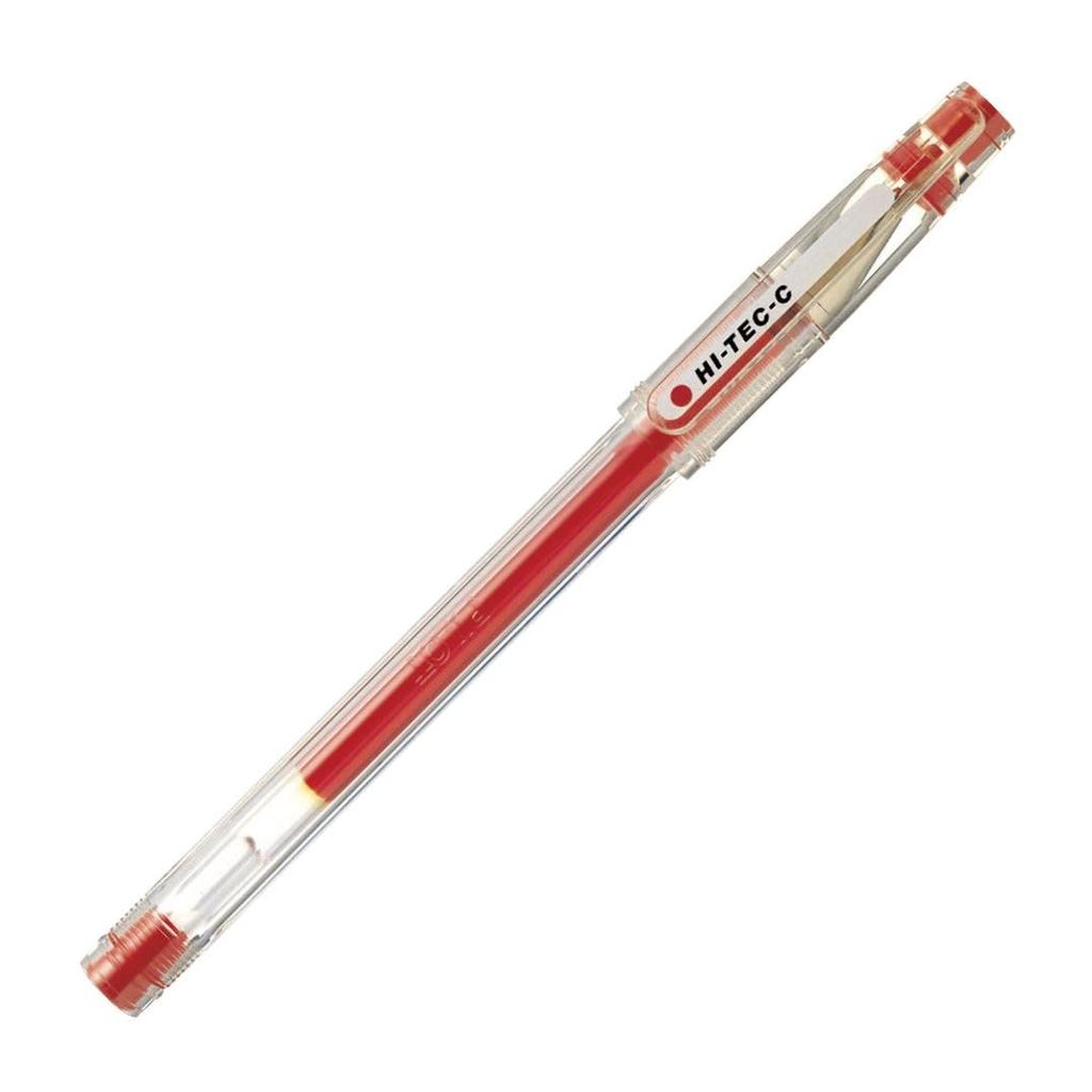 Pilot Gel Ballpoint Hi-Tec-C Pen, 0.3mm, Red, 10-pack, LH-200C3-10R