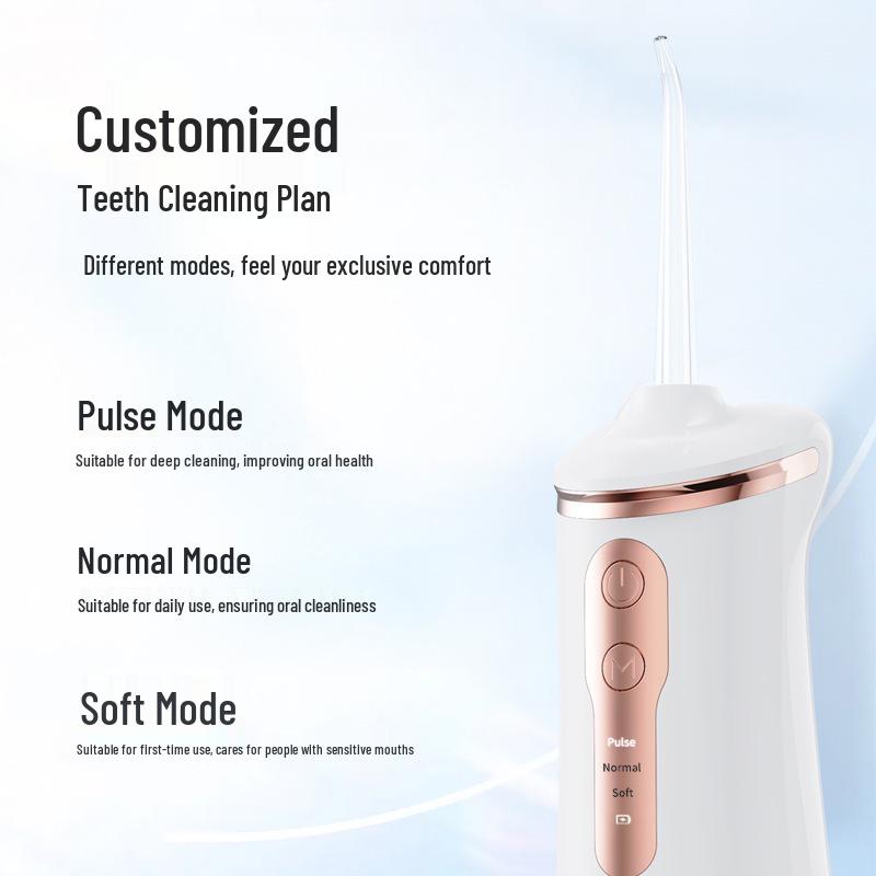 Portable Rechargeable Water Flosser for Teeth Cleaning and Tartar Removal