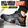 Mens Work Shoes Steel Toe Safety Boots Anti-smash Lightweight Breathable Sneakers Wear-resisting Slip ResistantConstruction Site