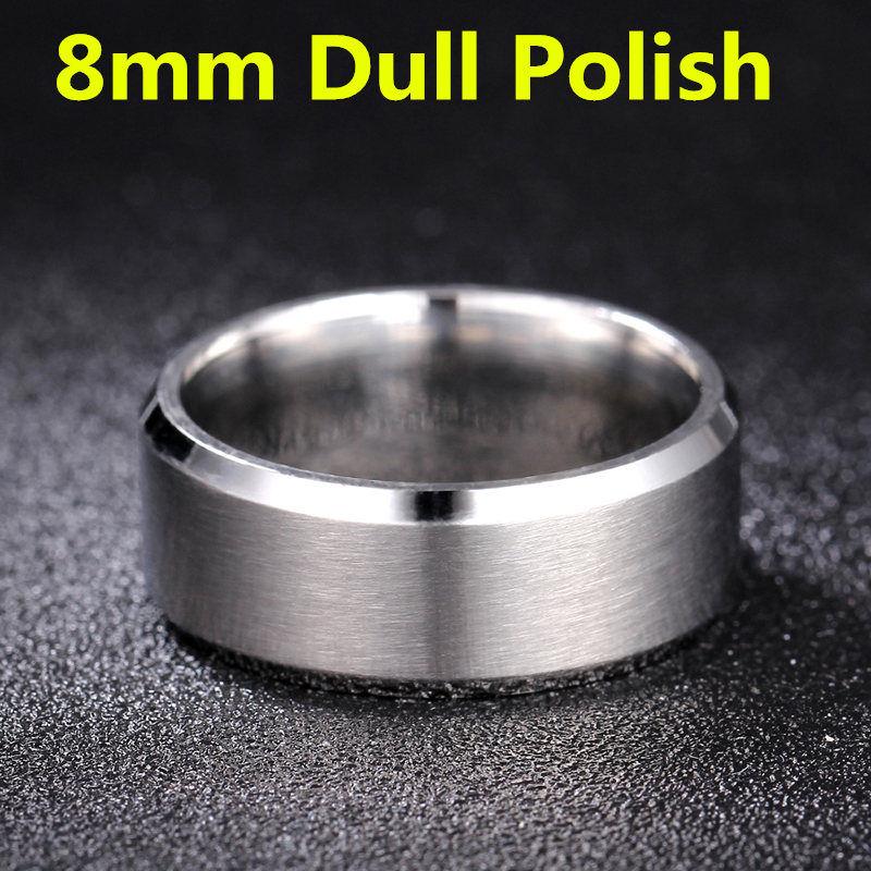 4-8mm Dull Polish Silver Color Titanium Ring For Men and Women Personalized Ring Customize Engraved