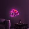 Firefighter Helmet Neon Sign LED Lamp Soft Glow Battery Powered Firefighter Helmet LED Neon Light Wall Art Decoration