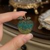 Fruit Design Badge Rhinstone Brooch Pin for Women, Shape Alloy Lapel Shirts Jewelry Pin, Clothing Accessories Wedding Party Prom Decorative