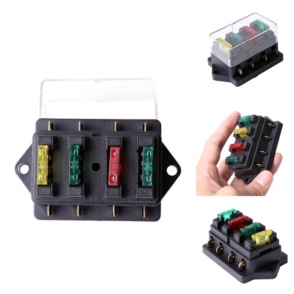 Way Blade 4 Sicherungshalterbox LED-Anzeige Kfz-Sicherungskastenbox N5j1 6V32V