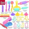 Fun Play Tools Kit For Kids Children Toddlers Playdough Extruders Knives Rollers Cutters Plasticine Clay Accessories Toy
