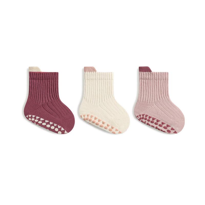 

3 Pairs Kids Cotton Socks Boys and Girls Cute Comfy Breathable Baby Non-slip Floor Socks L 3-5Y 14-16cm