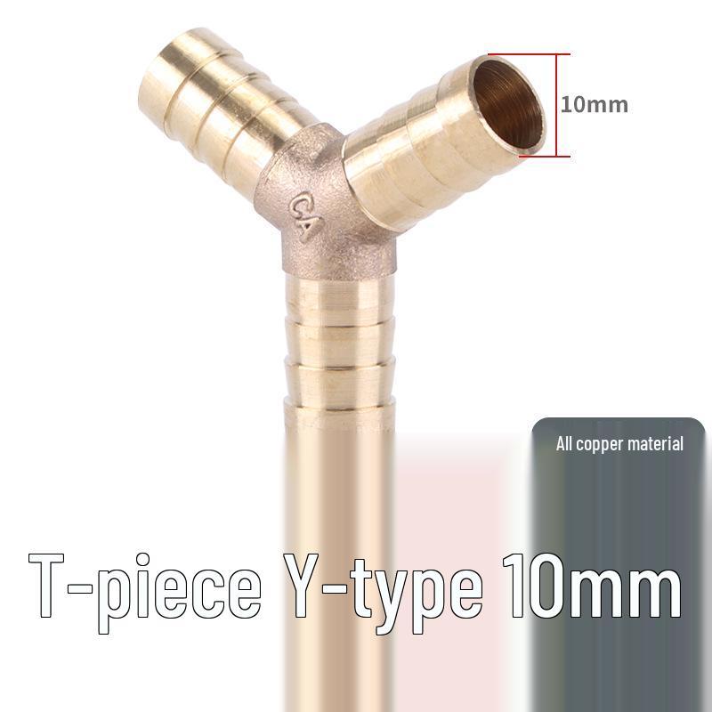 Brass Green Head Pagoda Straight-Through 2-Way or 4-Way Tee Fitting, Compatible with 6-16mm Tubing