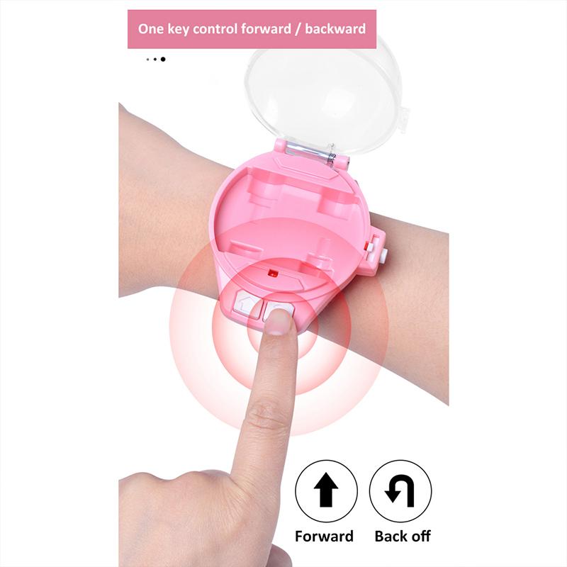 Mini Remote Control Watch Car Cartoon Rc Small Car Rechargeable Racing Kids Boys Girls Birthday Christmas Clock Rc Car Toy Gift