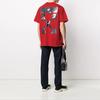 Off-White Oil Painting Arrow Print Loose T-Shirt Men Tops Red OMAA038S201850042088