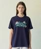 COVERNAT WOMAN [Covernat X Lemango] Women'S Graphic Oversized T-Shirt Navy