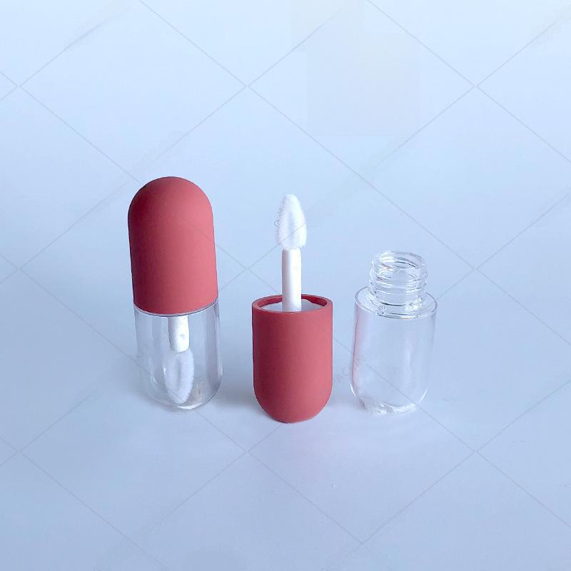 Mini Frosted Round Lip Gloss Tube - 4.5ml Rubber Finish Capsule