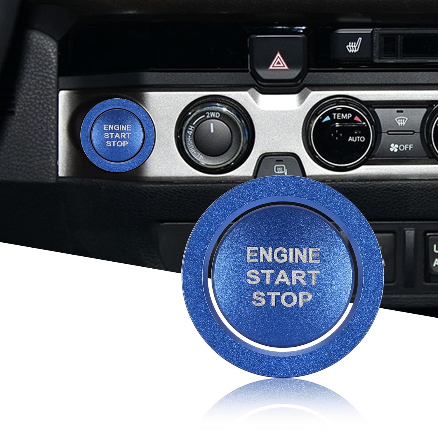 

TOMALL Aluminum Engine Start Stop Push Button Cover Trim Compatible with Toyota Tacoma Corolla RAV4 Camry Prius Avalon Mirai Engine Ignition Button синий