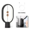 LED Mini Balance Light Creative Desktop Bedroom Lamp USB Oval Magnetic Air Switch Eye Protection Night Light Touch Control Night