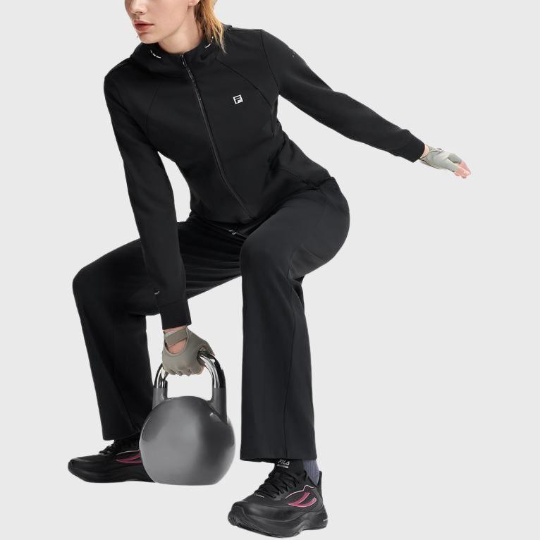 New FILA Fitness Series Jacket Women's Pitch Black A11W511504F-BK