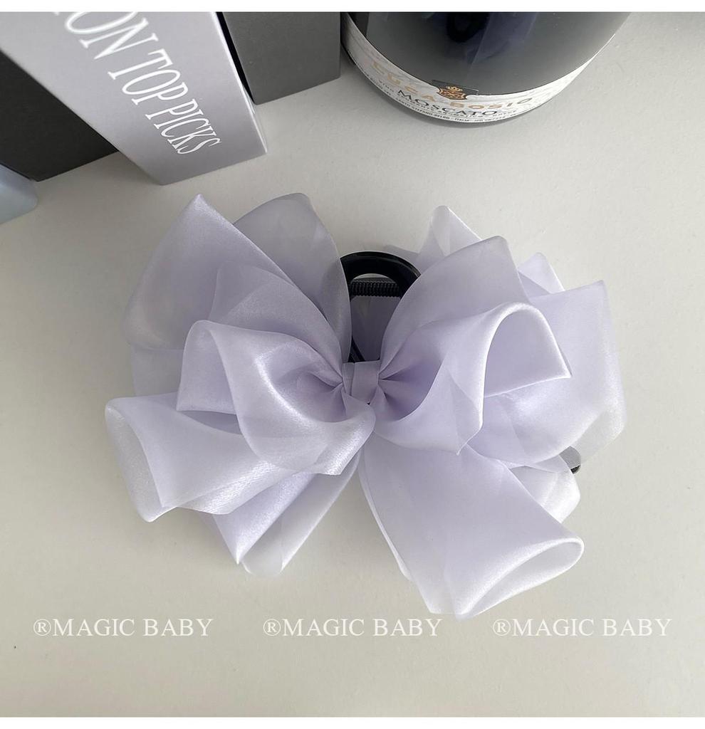 Fugitive Princess Satin Bow Hair Claw Clip - Elegant Updo Accessory