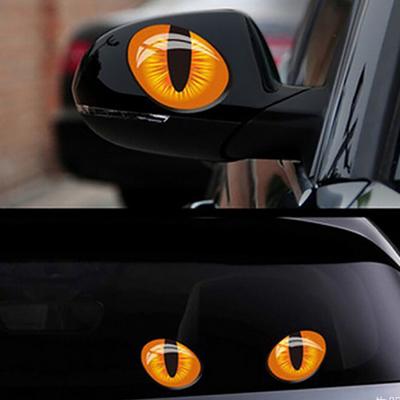 2 szt. Symulacja kocie oko Auto naklejki samochodowe okno pojazdu nadwozie winylowa tablica naścienna Decor