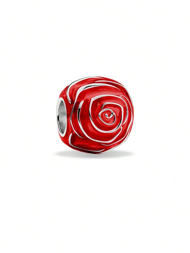 Charms Plata Colored Roses Beads Charm Copper Plated Fit Charms Copperoriginal Bracelet For Jewelry Making Diy Charm