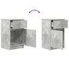 Nightstand Concrete Gray 39x35x65 cm Engineered Wood