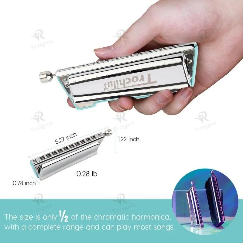 JDR Trochilus blue LowF 10-hole chromatic harmonic