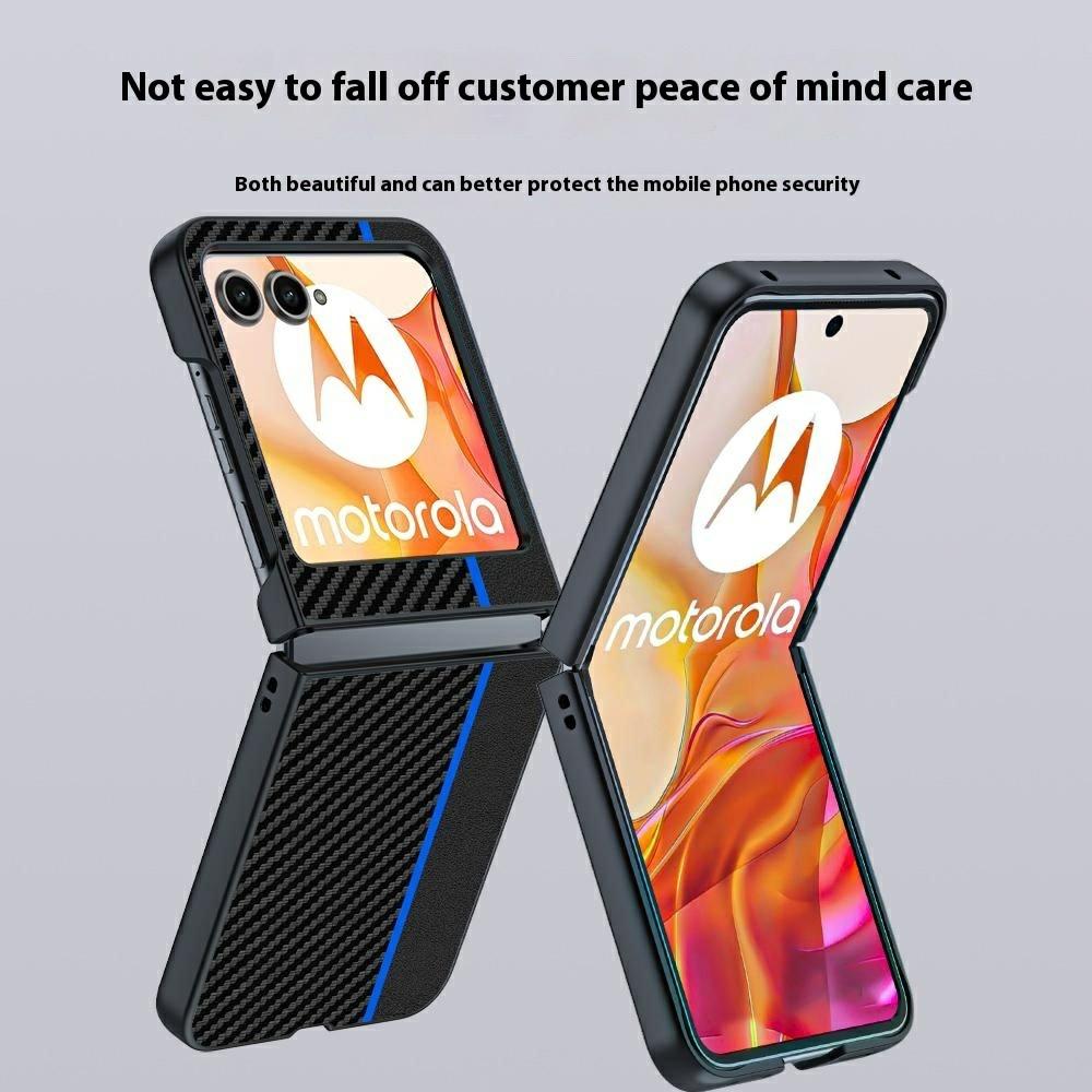 For Motorola Razr 60 Case Carbon Fiber Texture Ultra Slim Hard PC Phone Cover