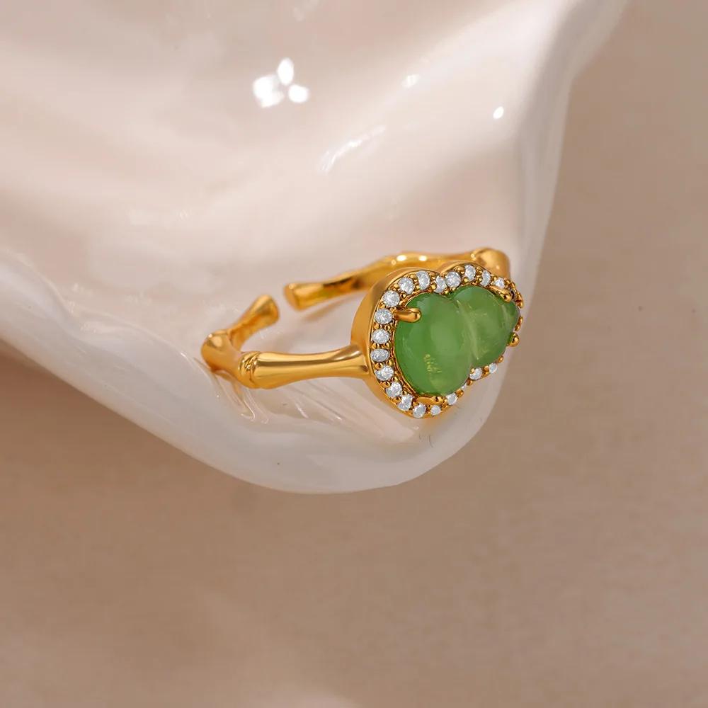 Dainty Zircon Shell Starfish Turtle Evil Eye Rings Stainless Steel Ring Women Anti Fading Golden Charm Zircon Accessories Gifts
