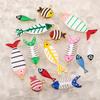 2pcs Stainless Steel Cute Enamel Stripe Fish Color Fish Tail Charms Animal Pendant Base for DIY Earring Necklace Jewelry Making