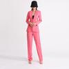 2025 Spring Women's Elegant Hollow Waist Suit: Jacket & High-Waisted Trousers