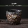 1PCS Japanese style gold-plated hand carved ceramic tea cup retro iron glazed tea cup Zen Master Cup ceramic tea set accessories