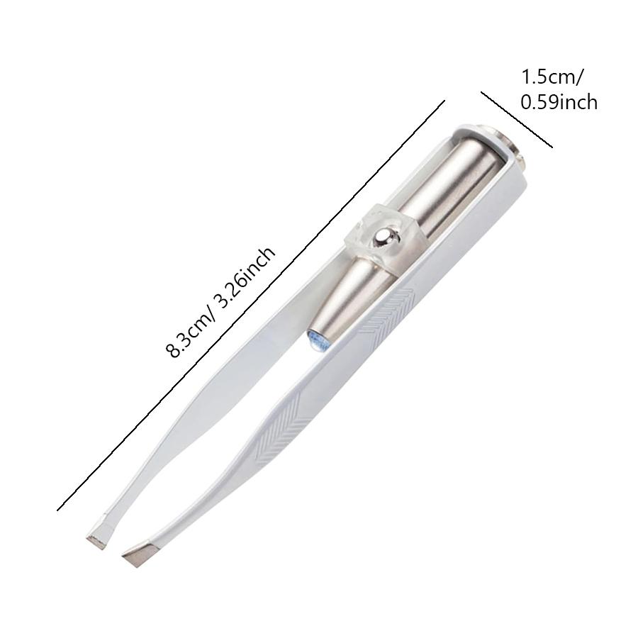 LED Lighted Eyebrow Tweezers, Eyebrow Hair Removal Tool, Precise and Illuminated Beauty Tool for Brow Shaping