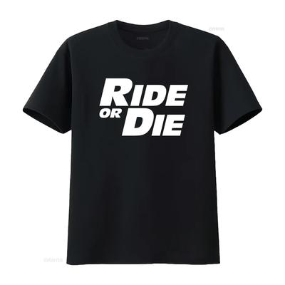RIDE OR DIE T Shirt Vintage Washed Breathable Slightly Unisex Casual Soft Top For Everyday Wear Stylish Fashion Versatile