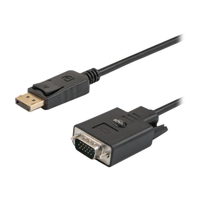 SAVIO CL-92 Câble d'écran DisplayPort (M) pour HD-15 (M) 1.8 m vis moletées