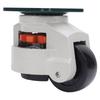 Leveling Caster Adjustable Height Plate Mount Workbench Rotating Caster with 75mm Wheel and Rubber Base