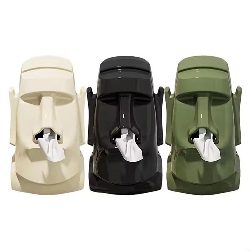 Creative Stone Figure Paper Towel Box Glasses & Headphone Holder Tissue Holder Tissue Container Home Office Desktop Decoration
