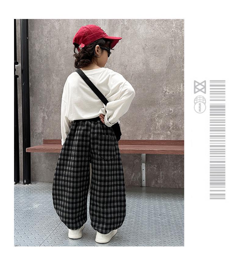 Boys' Korean-Style Loose Plaid Pants - Versatile, Fashionable Spring/Autumn Long Pants for Small To Medium Children (2025)