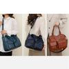 Soft Leather Handbag Female Vintage PU Shoulder Bag Multi-pocket Messenger Bag Shopping Lady Crossbody Bags Mommy Totes