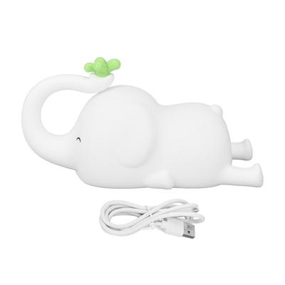 Night Light Silicon Elephant Nursery Night Lights 3 Brightness USB Timing Night Lamp for Home Hotel