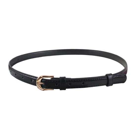 Women Belt Imitation Leather Adjustable Length Thin Belt Solid Color Dress Shirt Tops Waistband Fashion Accessories