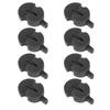8Pcs Violin Mute Adjustable Rubber Silencer Single Hole Practice Parts Accessories Black