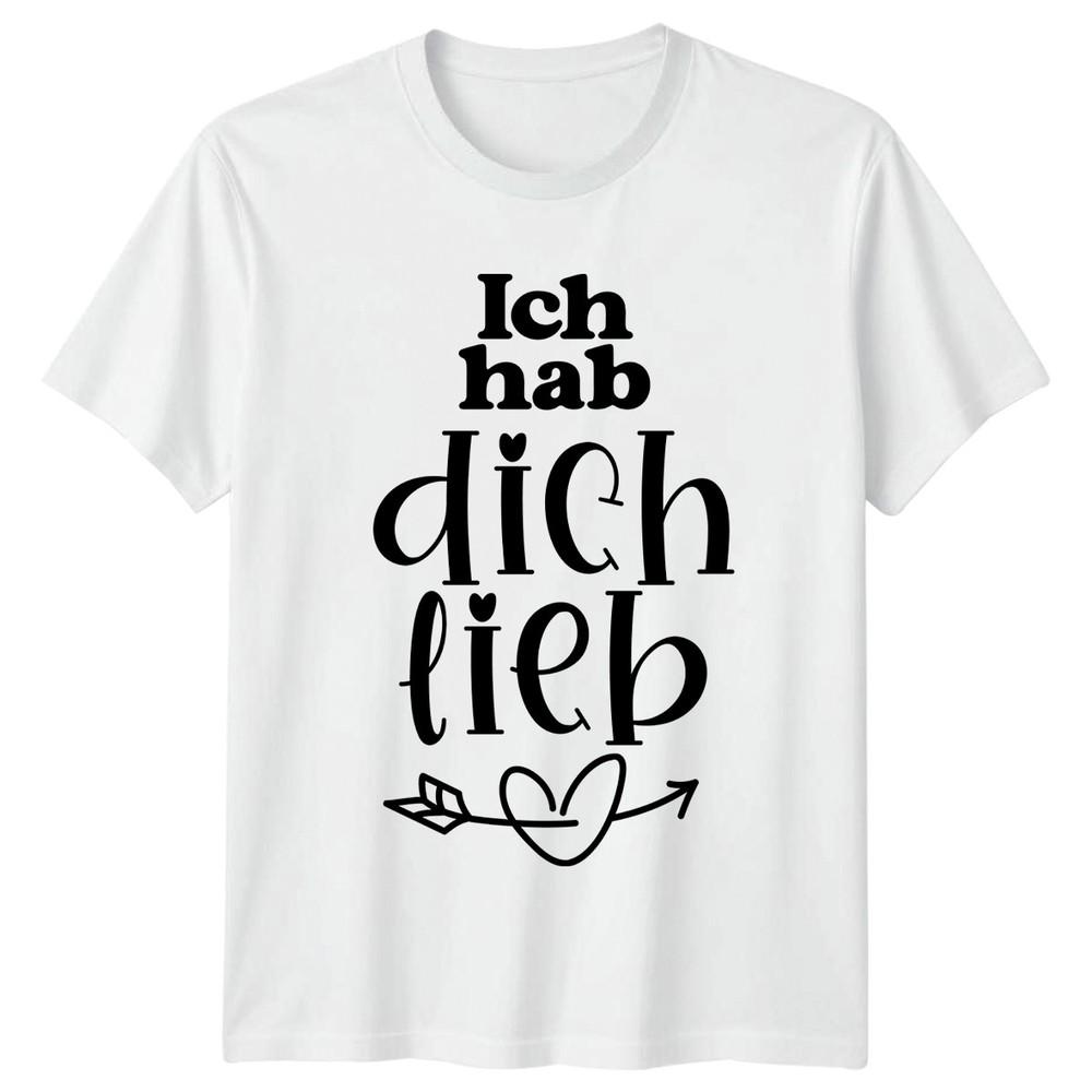 Ich Hab Dich Lieb Unisexs TShirt GerUnisex Love Valentines Day Gift For Her S