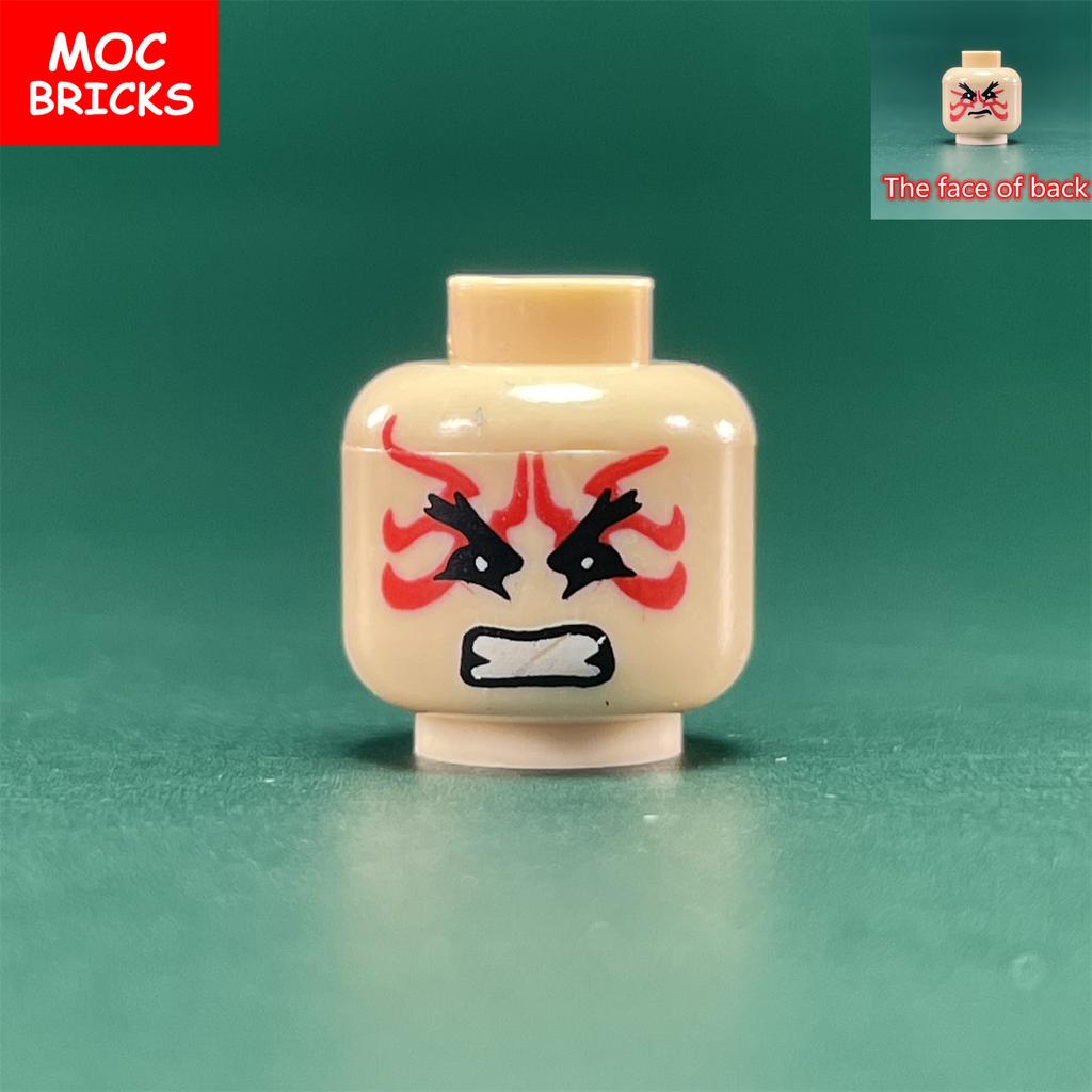 10 Stück MOC Steine Jungen und Mädchen Gesichtsausdruck Figur Kopf Pädagogische Bausteine Spielzeug für Kinder Geschenk