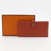 HERMES Bean Purse Orange/SilverHardware Epsom Women Used
