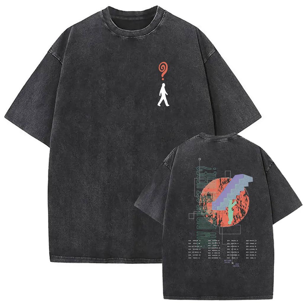 Vintage Washed Louis Tomlinson How Did We Get Here Tour 2026 New T Shirt Men Women Harajuku Fashion Oversized Tshirt Streetwear